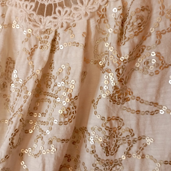 Macrame Sequin Boho Top - Picture 11 of 15